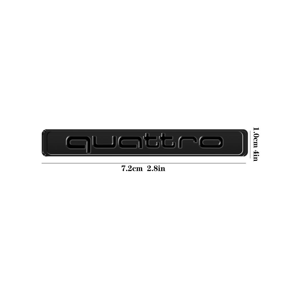 3D ABS QUATTRO Emblem Car Decoration Sticker Auto Accessories For qaz15 A4 B8 B6 B9 B7 A3 8P 8V 8L A6 C7 C6 C5 Q5 A5 Q7 A1 Q3 A7