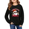 Children's Fashionable Casual Long-sleeved Loose Christmas Print Pullover Sweatshirt