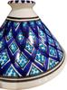Large Handmade Tunisian Navy Blue Tagine – Traditional Ceramic Cookware for Oven & Fire – Authentic Tunisian Craftsmanship