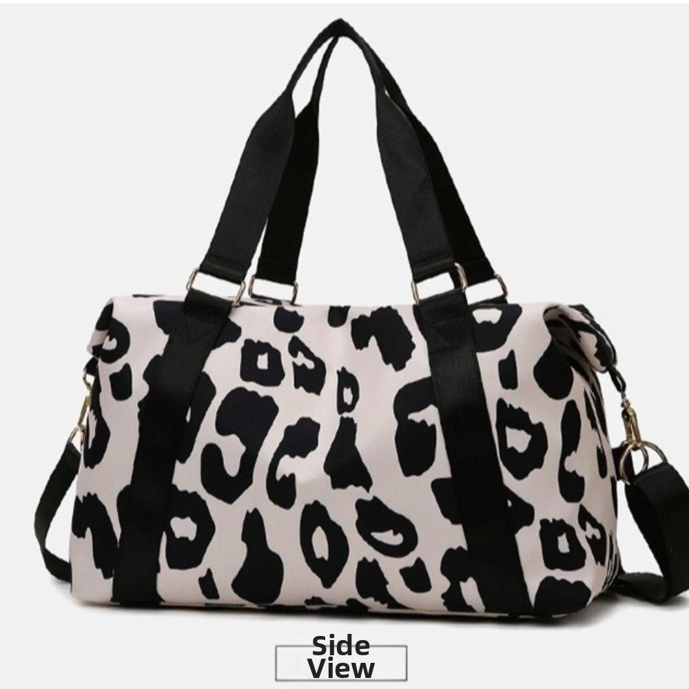 Large Capacity Gym Bag Leopard Print Shoulder Bag Spacious Handbag  Fitness Sports