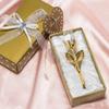Glass Rose Mini Crystal Flower Artificial Flowers Room Ornament Office Desktop Decoration Wedding Party Valentine's Day Gift