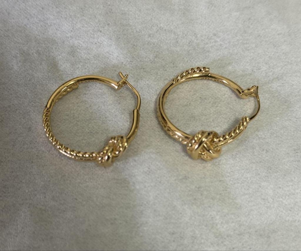 [USED] Avery Knot Hoop Earrings AVEC NEW YORK