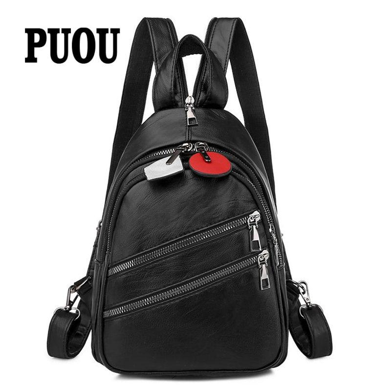 Buy Ladies Backpack 2020 New Washed Leather Luxury Designer Ladies