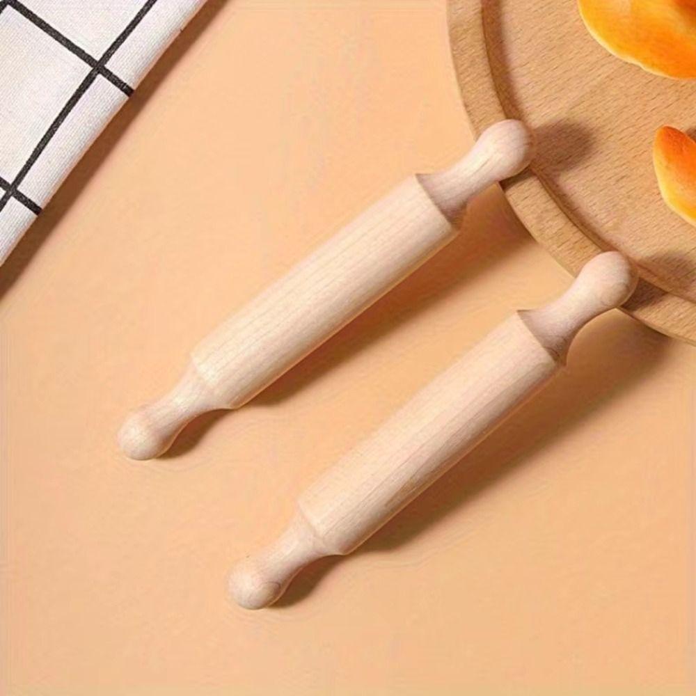 Mini Rolling Pin Toy Wood Children's Rolling Pin Pastry Tools Dough Roller Pin  Crafting