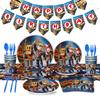 Virtual World Theme Birthday Party Set: Banner, Cake Toppers, Balloons, Paper Plates