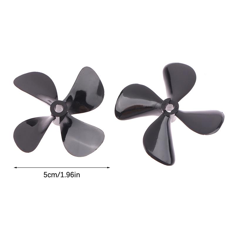 2Pcs 4Mm Rc Boat Four Blades Paddle Positive/Reverse Boat Propeller High Strength Screw D50/55/60/70Mm
