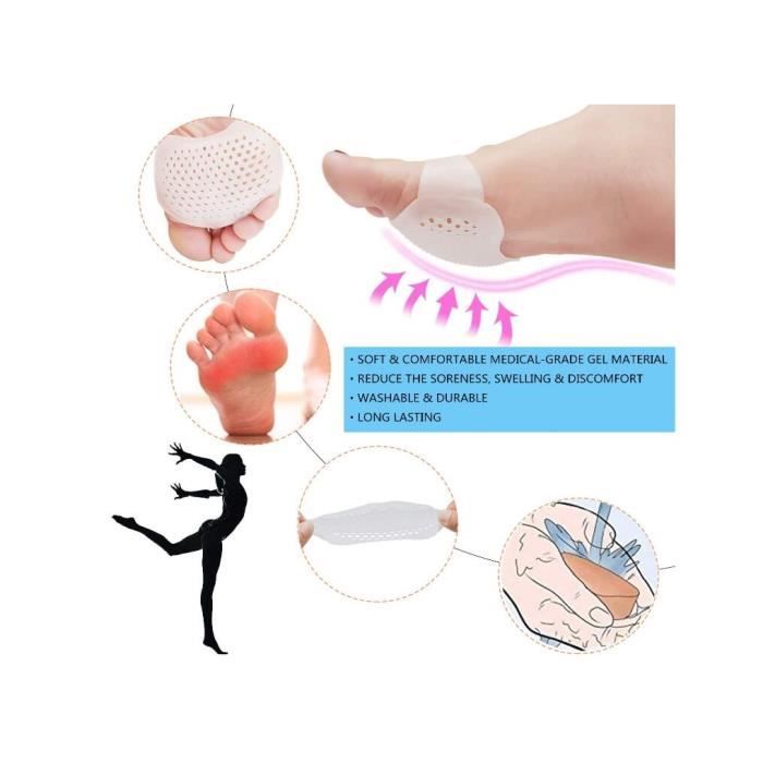 6 PCS Coussinets Metatarsiens, Coussinet Plantaire Gel, Nouveau Matériel, Coussin Gel Pieds, Soulager la Douleur Plantaire,