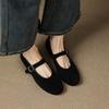 Fashion New Quality Women Horsehair Flats Mary Jane Buckles Spring Comfort Casual Shoes Woman Round Toe Loafers Daily Round Toe Flat