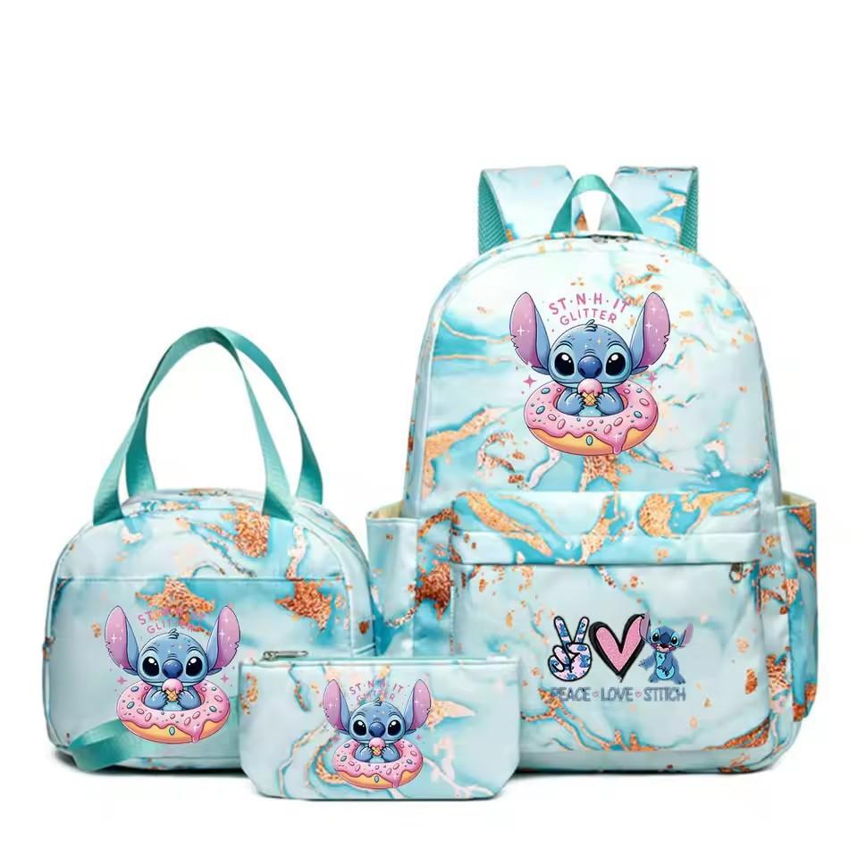 Three-Piece Schoolbag, Primary And Secondary School Backpack, Youth Travel Backpack, Cartoon Backpack.