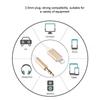 3.5mm Audio Jack Type Aux Data Cable Car Speaker Phone Earphone Converter