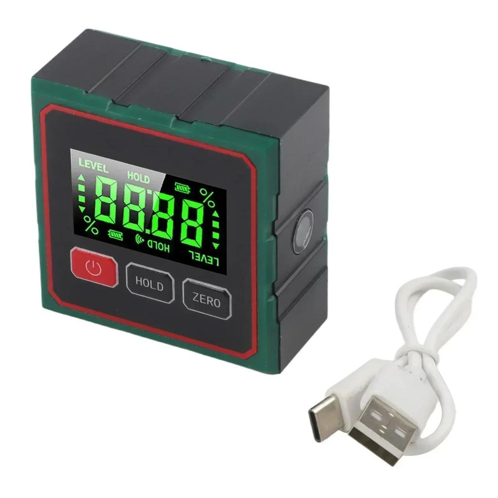 Magnetic Digital Angle Finder With Electronic 2 In 1 Level Box Type-C Charging Angle Meter For Home Tool Accessory