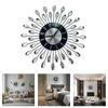 Crystal Leaves Wall Clock None-Ticking Silents Battery Operated Clocks Decorative Wall Clocks for Living Room Decors