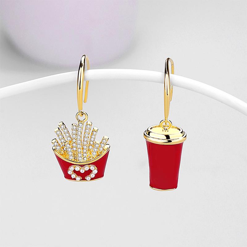Chinese Red Series Festive Earrings: Retro National Style for New Year & Christmas Gifts