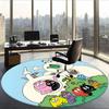 Barbapapa (1) Round Office Rug Decorative Floor Rug for Office Bedroom Living Room and Home Space