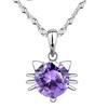 Kitten Pendant Clavicle Chain Women Cat Cute Necklace Short Accessories