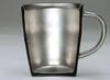 J-kitchens Wood Grain Stainless Steel Mug & Imabari Towel Set, 360ml, Dishwasher Safe