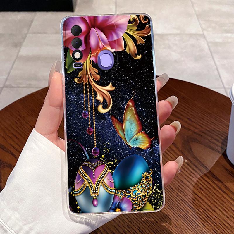 For Tecno Spark 8 8T 8P 9T (India) 7 Pro 7T Case Clear Silicone Soft TPU Jelly Cover KG6 KG7H KG7 KF6 Cute Rabbit Cat Phone Case