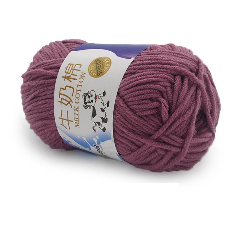 1Pc 50g Crocheting Milk Cotton Yarn Hand Knitting Sweater Blanket Hat Threads Crochet Amigurumi Bag Line 95m