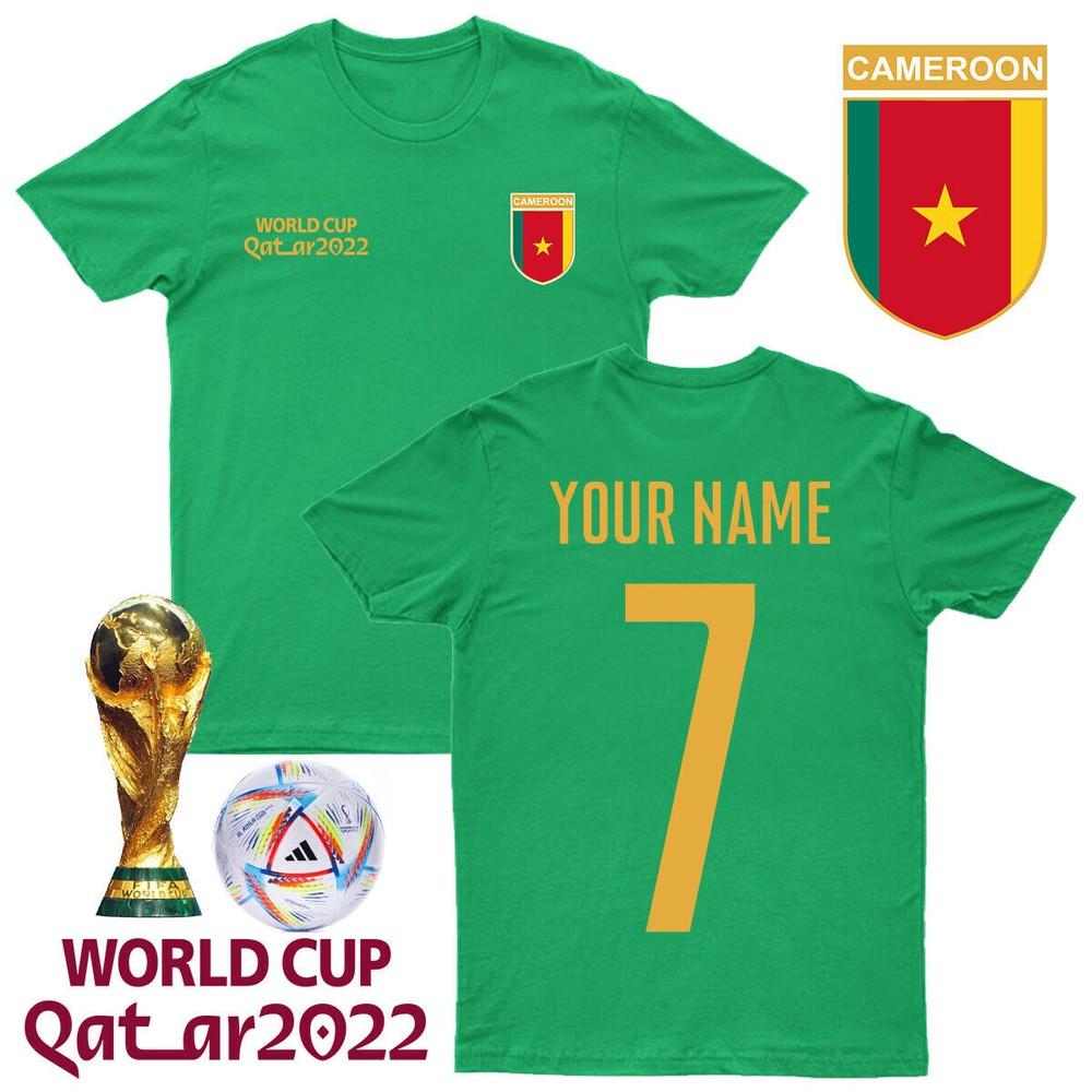 

Personalised Cameroon T-Shirt Football Name Number Tee #WC 3XL