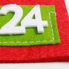 Non-woven Fabric Christmas Advent Calendar Wall Door Hanging Countdown Xmas Calendar for Christmas Birthday Gift Home Decor