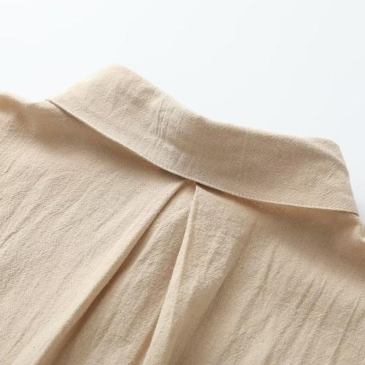 Loose Fit Blouse Long Sleeve Shirt Women's Solid Color Button Up Lapel Breathable Casual for Work Daily Life Travel