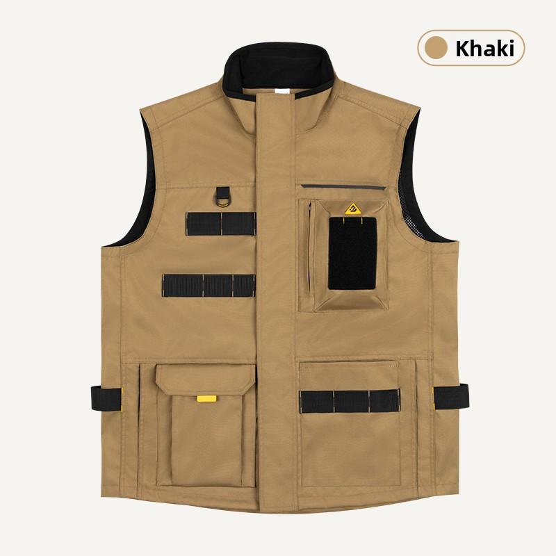 Multi-Pocket Electrician Work Vest Outdoor Fishing Gear Functional Multi-Functional Tool Vest Standard Polyester Casual Vest