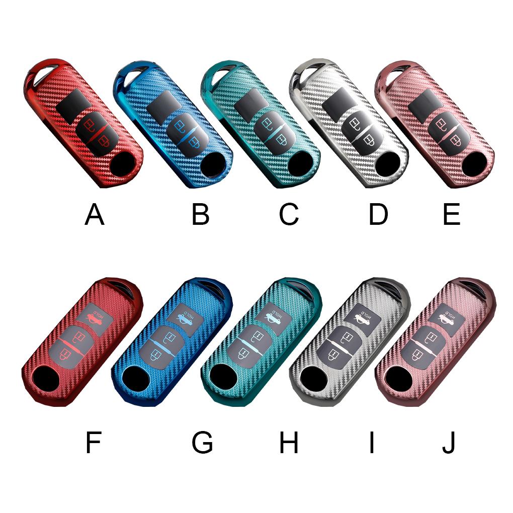 Carbon Fiber Car Key Fob TPU Solid Color Flexible 1:1 Shockproof Stylish Sweatproof Shell Protector Accessories