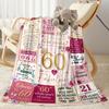 Happy 60th Birthday Celebration Flannel Blanket-Soft and Suitable for Sofas,Beds,Offices,Travel,All Seasons,Great Gift for Holidays and Birthdays.