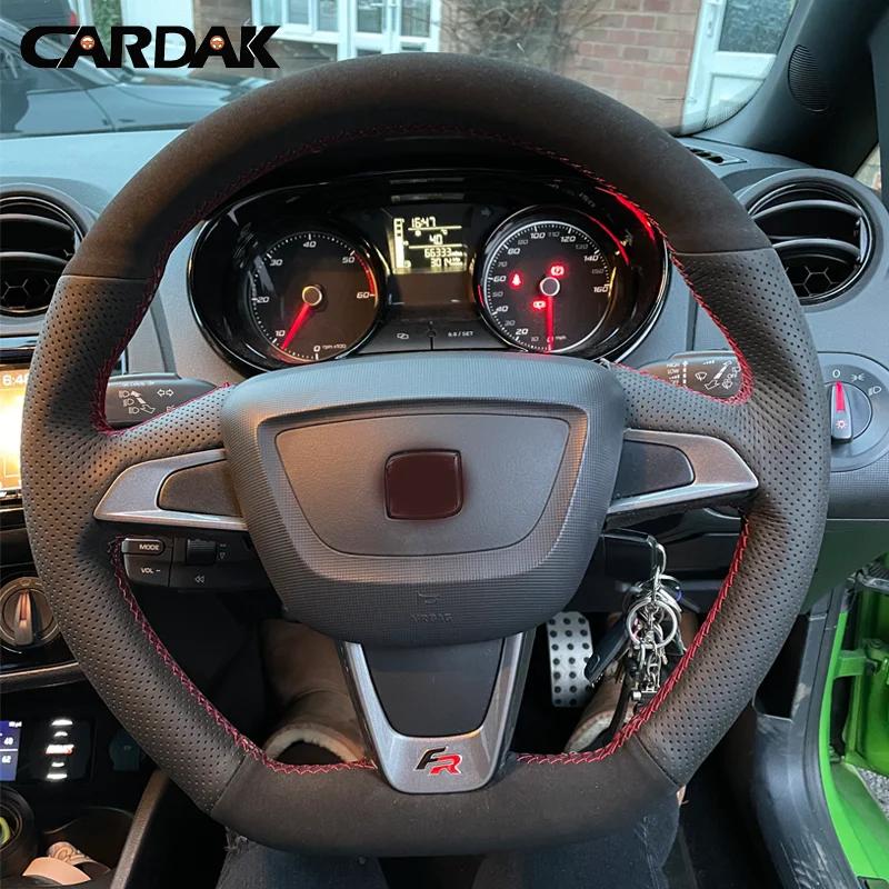 CARDAK DIY Black Suede Leather Car