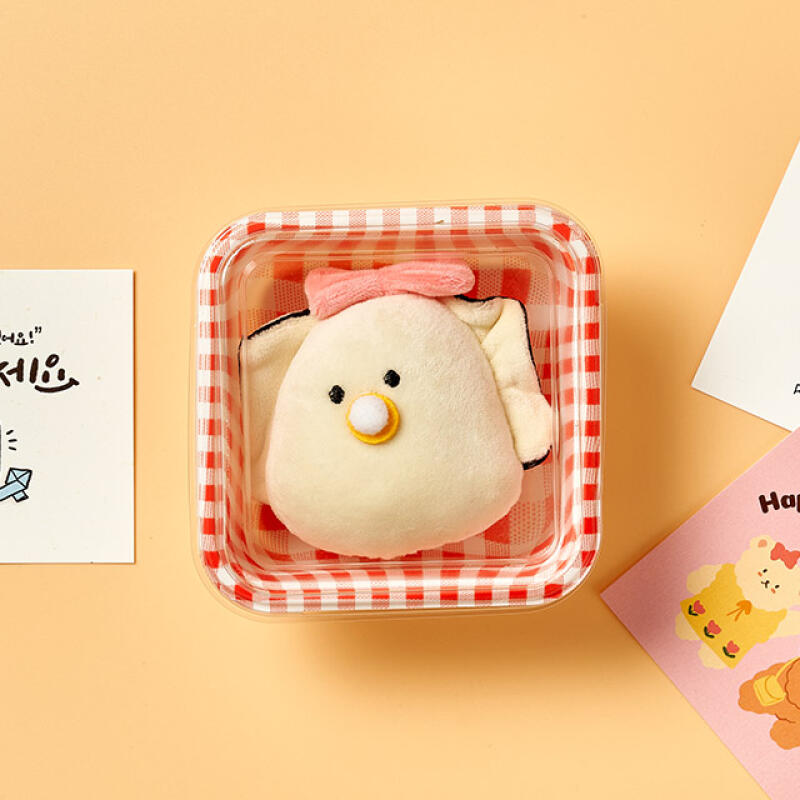 Baby Cave Keychain, Chubby Ribbon Cave + Message Card + Check Box Tongtongribongul + checkbox