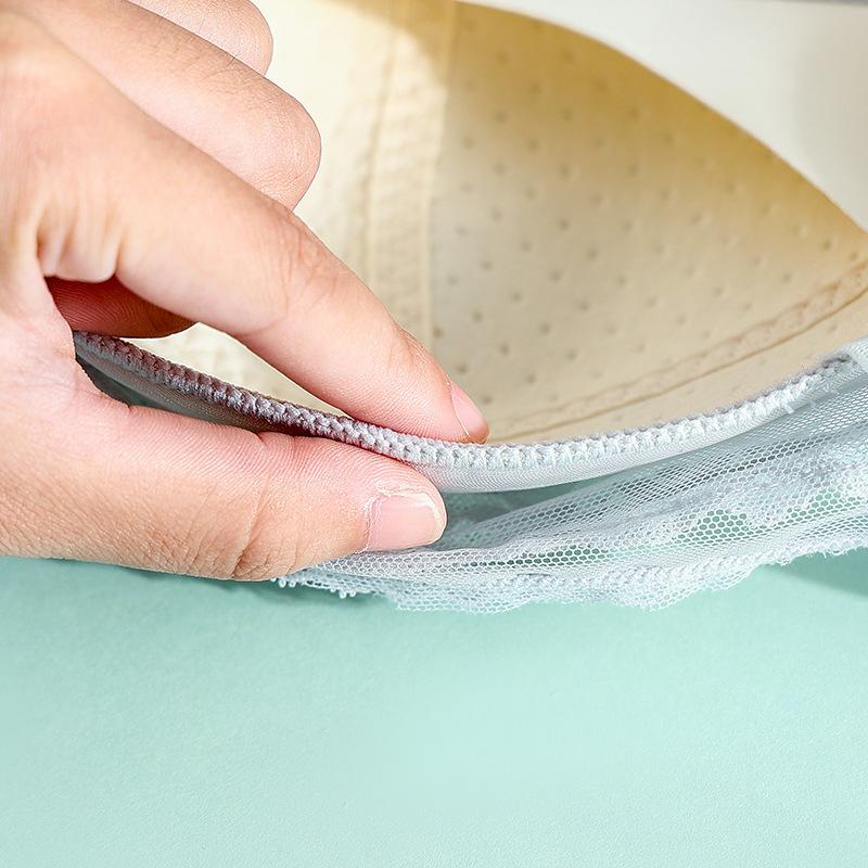 Non-magnetic Lace Latex Thin Fat Girl Large Size Tube Top Without Steel Ring Bra Adjustment Push-up Underwear