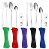 5pcs Bone Pack Outdoor Travel Portable Tableware Knife, Fork, Spoon Set, Stainless Steel Knife, Fork Set Hot Selling