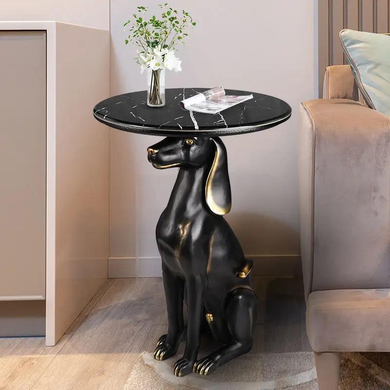 Side Table, Corner Table Supercrystalline Desktop Animal Series Dog Shaped Coffee Table Home Decor