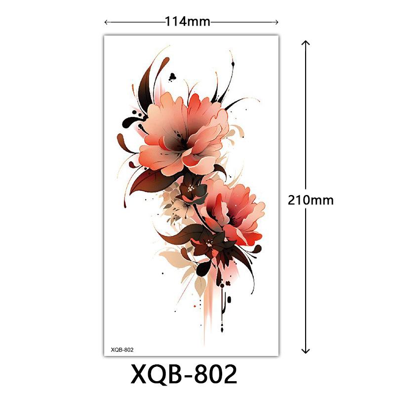 Small Full Arm Tattoo Sticker, Flower Letters, Plain Flower Tattoo Sticker Tattoo