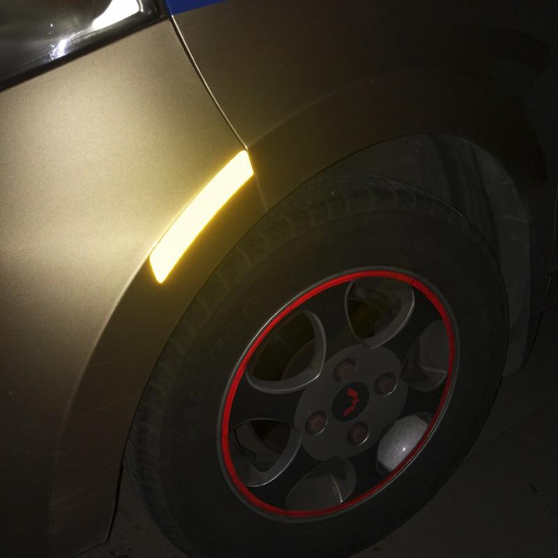 Car Tyre Eyebrow Stickers Universal Safety Warning Mark Reflective Tape Auto Exterior Motorcycle Bike Helmet