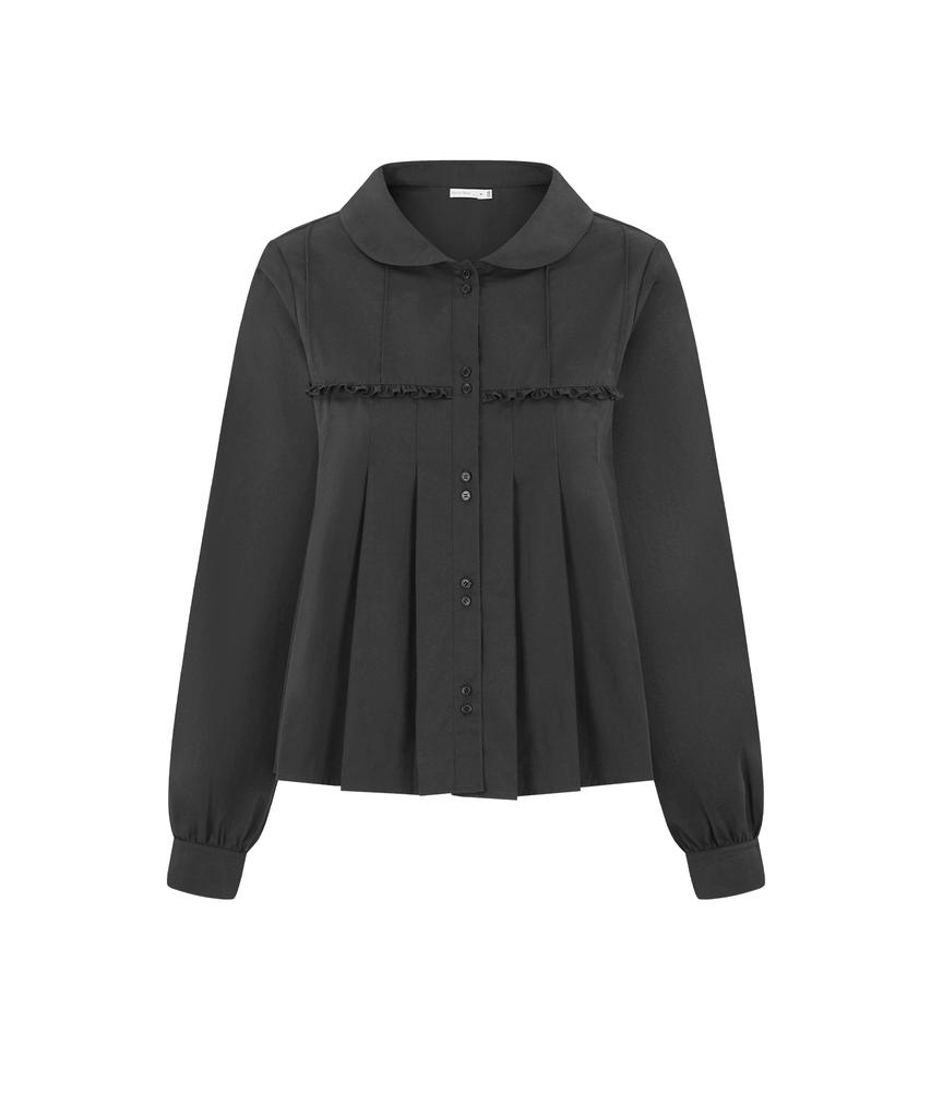 REISE MIYA Karin Ribbon Blouse [Charcoal]