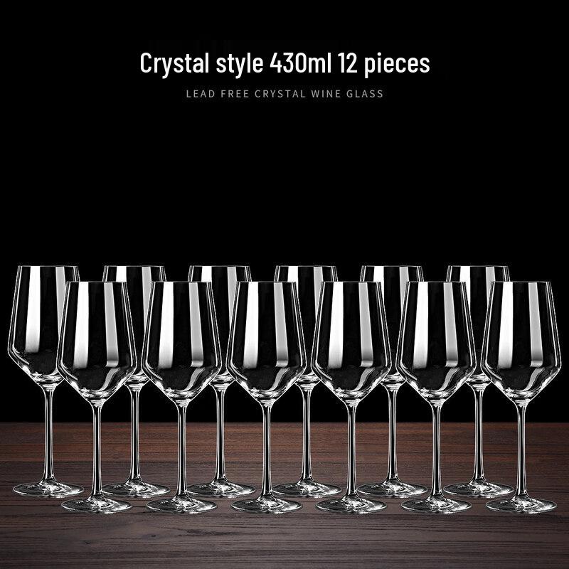 ZISIZ 12-Piece Handmade Red Wine Glass Set