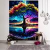 Life Tree Tapestry Fantasy Starry Sky Wall Hanging Cloth Cartoon Fantasy Home Wall Decoration Bedroom Background Wall Decoration