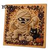 Manual Art Activities Ghost Faux Pearl Kit, Halloween Painting DIY Cute Festive Room Decor Absurd Skeleton 3D Craft Kit for Adults, Holiday