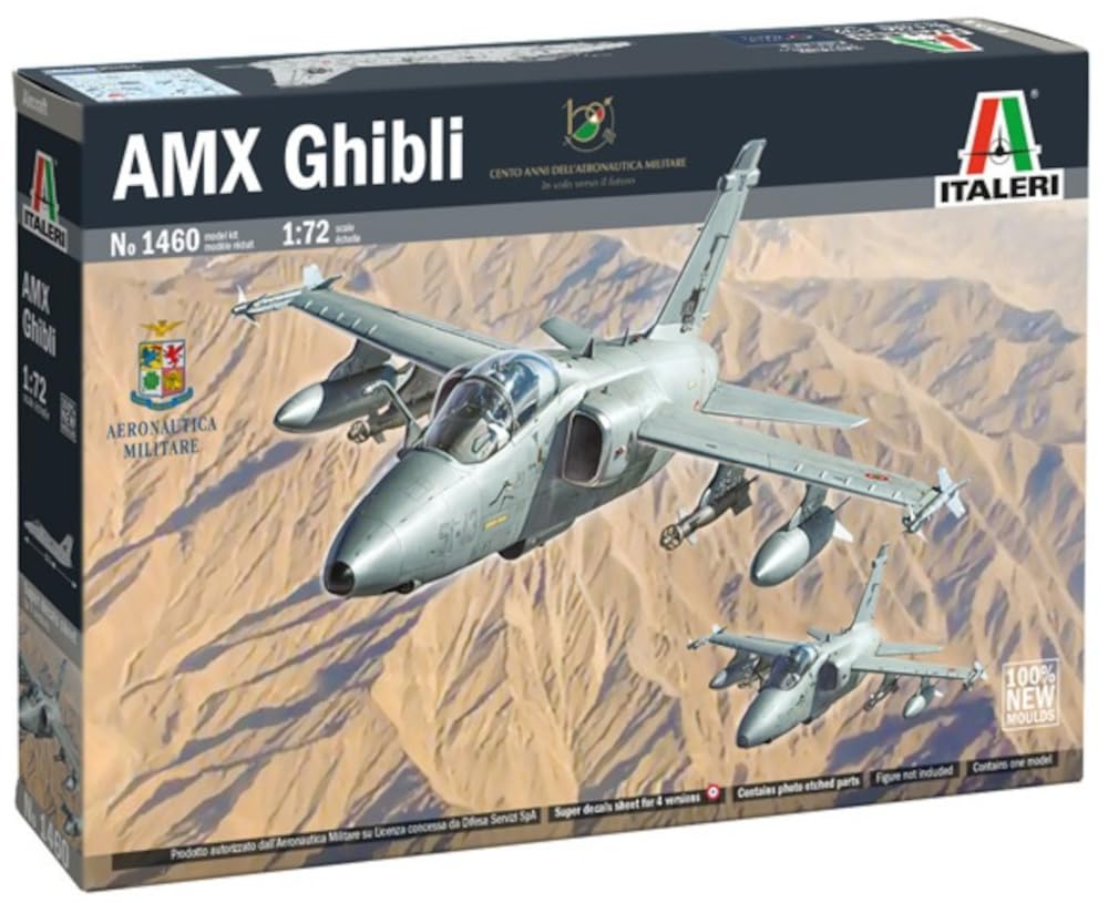 

Platz Scale Italian AMX Ghibli Attack Aircraft Plastic Model Kit IT1460 1/72 (Airplane)