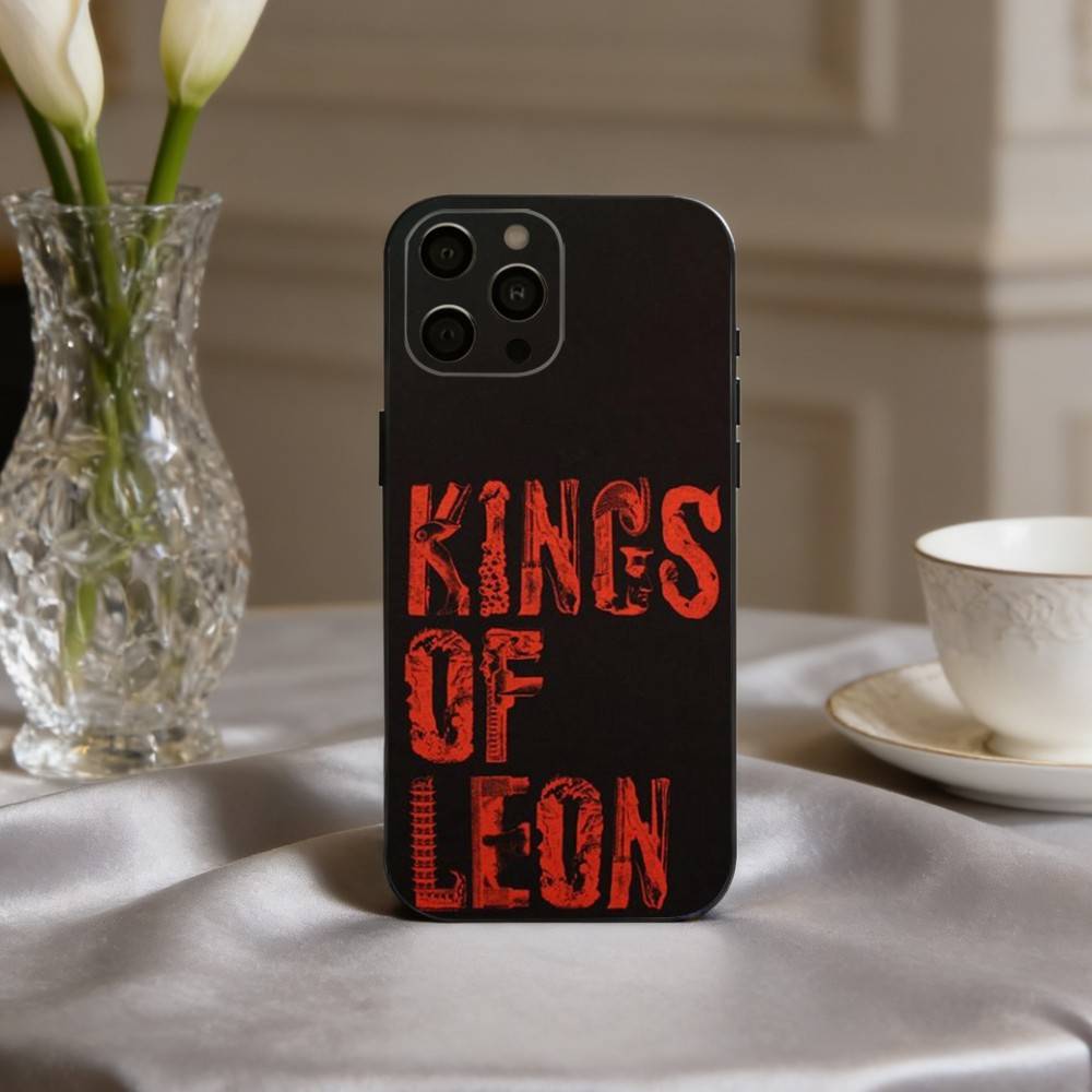 Electrifying K-Kings of Leon Band Phone Case For iPhone 17pro,16,15,14,13,12,11 Plus,Pro Max,XS,Soft Silicone Black Cover