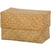 Siam Kachuu Storage Basket with Made from Natural Water Handmade Size Lid, Deep, Grass, (Rectangular, S)