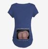 Women Maternity Short Sleeve Cartoon Print Tops T-shirt Pregnancy Clothes Maternity Clothes