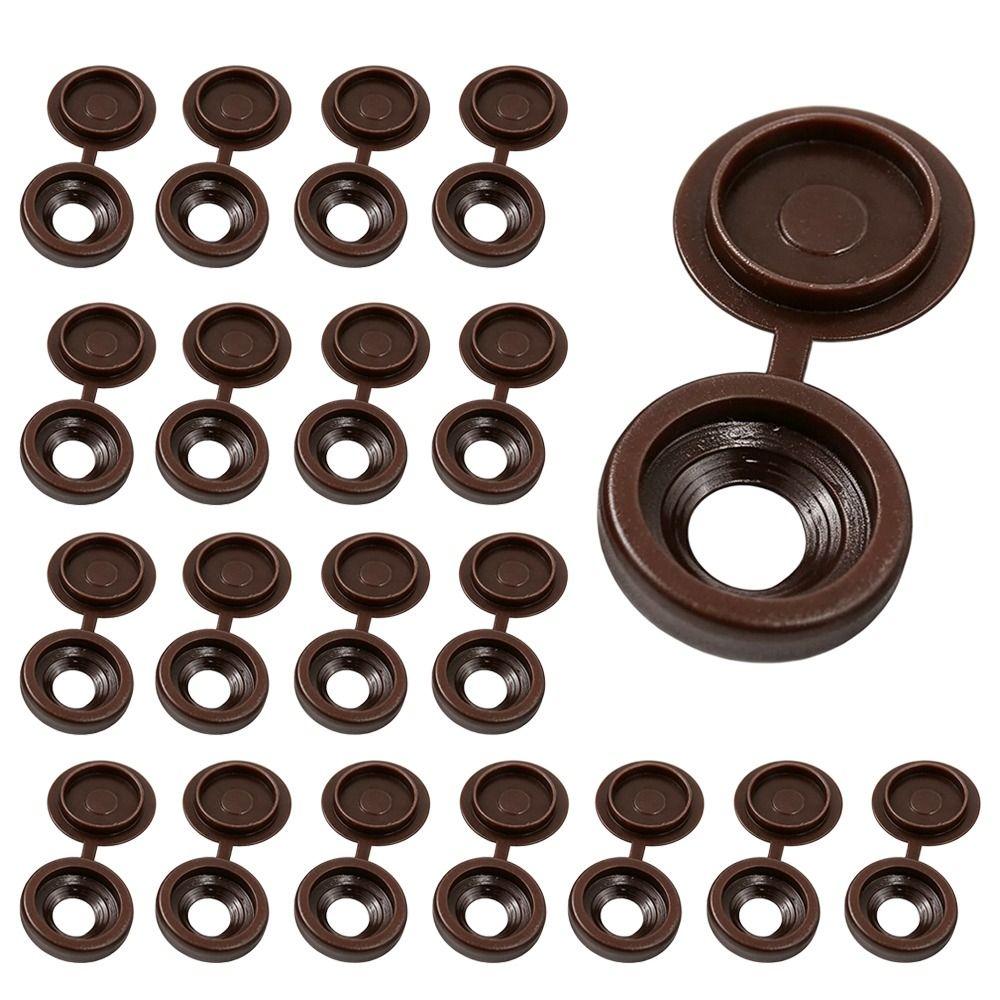 200pcs M5 Size Hinged Screw Caps Hinged Flip Cover Self Tapping Screw Caps Screw Cap Covers Closet