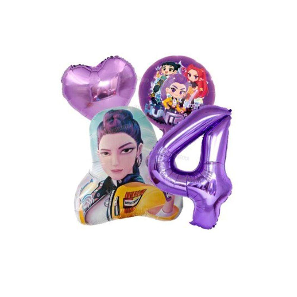 

Witch Hunter KPOP-themed Party Balloon Set for Children s Birthday Party Decoration and Digital Balloon Set 9