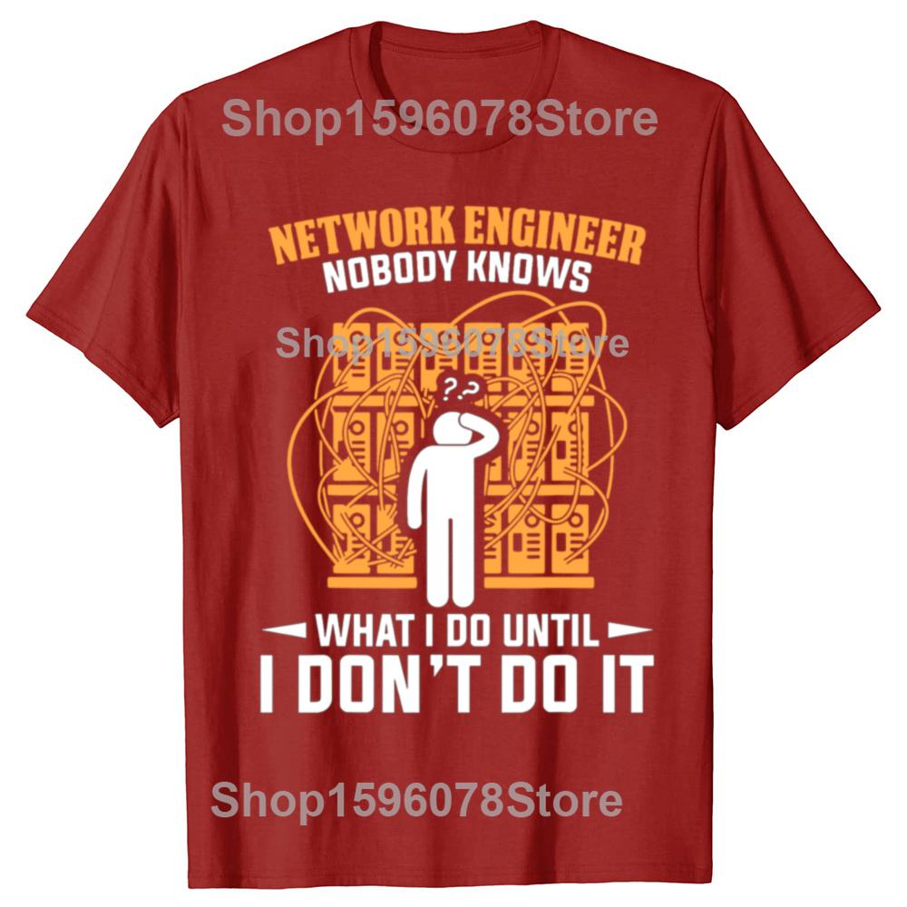 Vtipná trička pro síťové inženýry Pánská Dámská Bavlna Humor Streetwear Tričko Krátký rukáv Unisex Oblečení pro síťové inženýrství