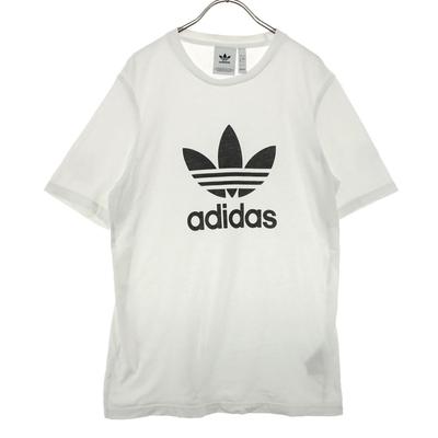 Adidas Trefoil logo Tričko s krátkym rukávom a okrúhlym výstrihom M biele Pánske Použité