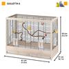Cage à oiseaux - ferplast - giulietta 6 - 81 x 41 x 64 cm - beige - avec accessoires