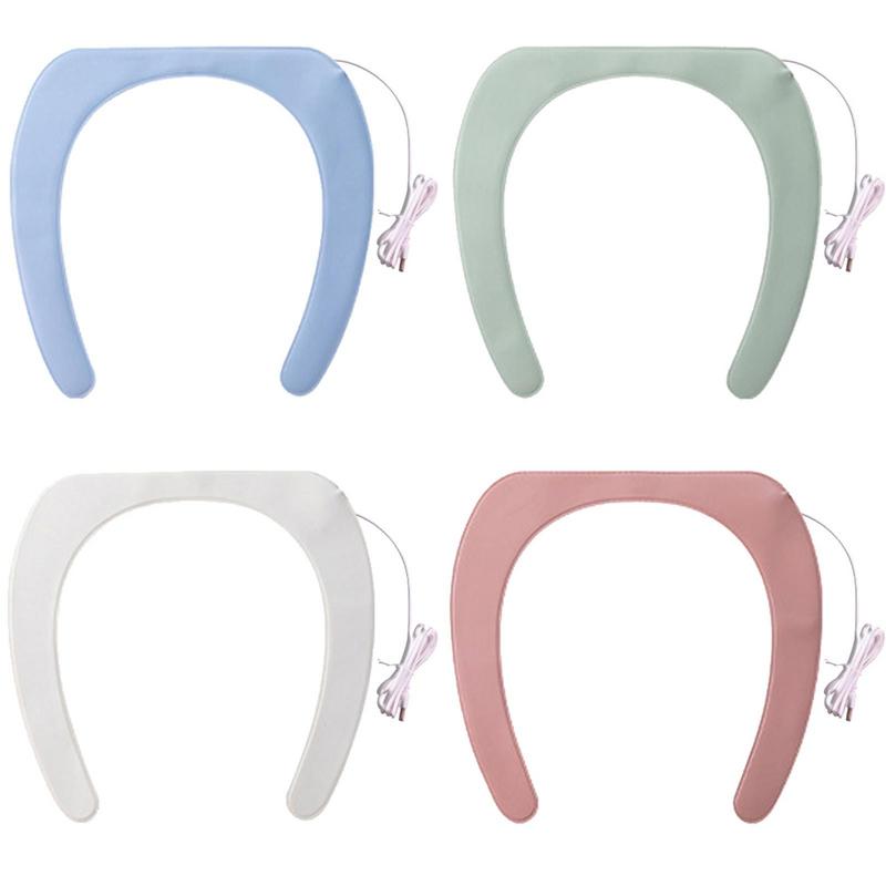 

Warm Toilet Seat Cover Pad Heating Toilet Seat Cushion Heating PadWaterproof Washable Bathroom Seat Cover Pad with Self-Adhesive белый