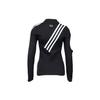 Y-3 Ss22 Striped Letter Logo Fitted Long Sleeve Knit Top Women Tops Black HG8539